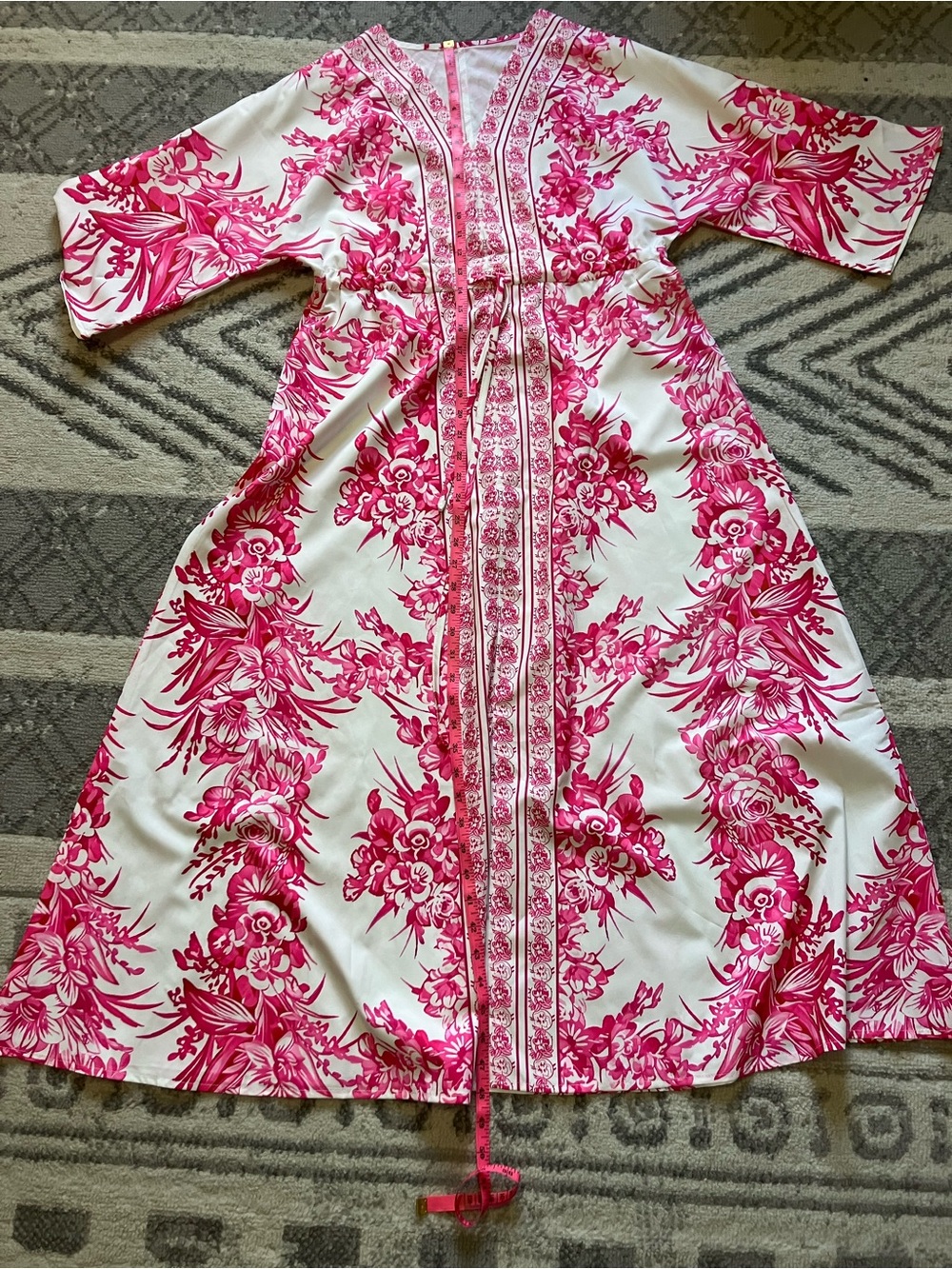NWOT Drawstring Vacation Maxi Dress - Picture 4 of 5